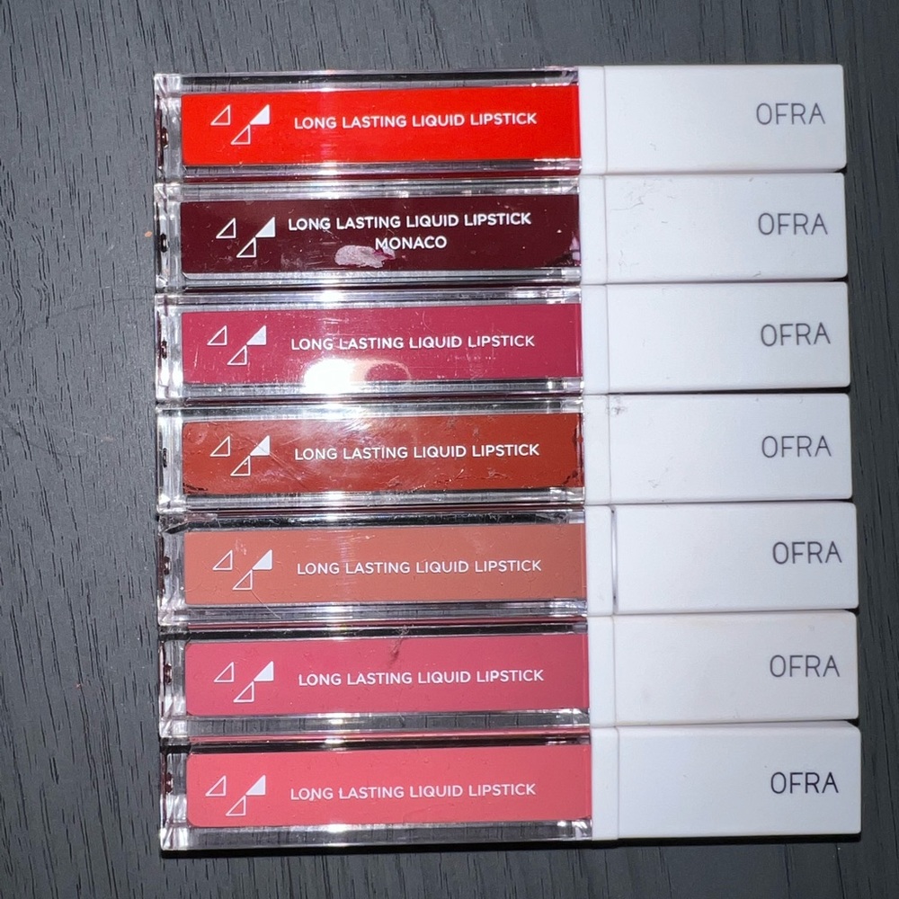 7 count Ofra matte liquid lipsticks